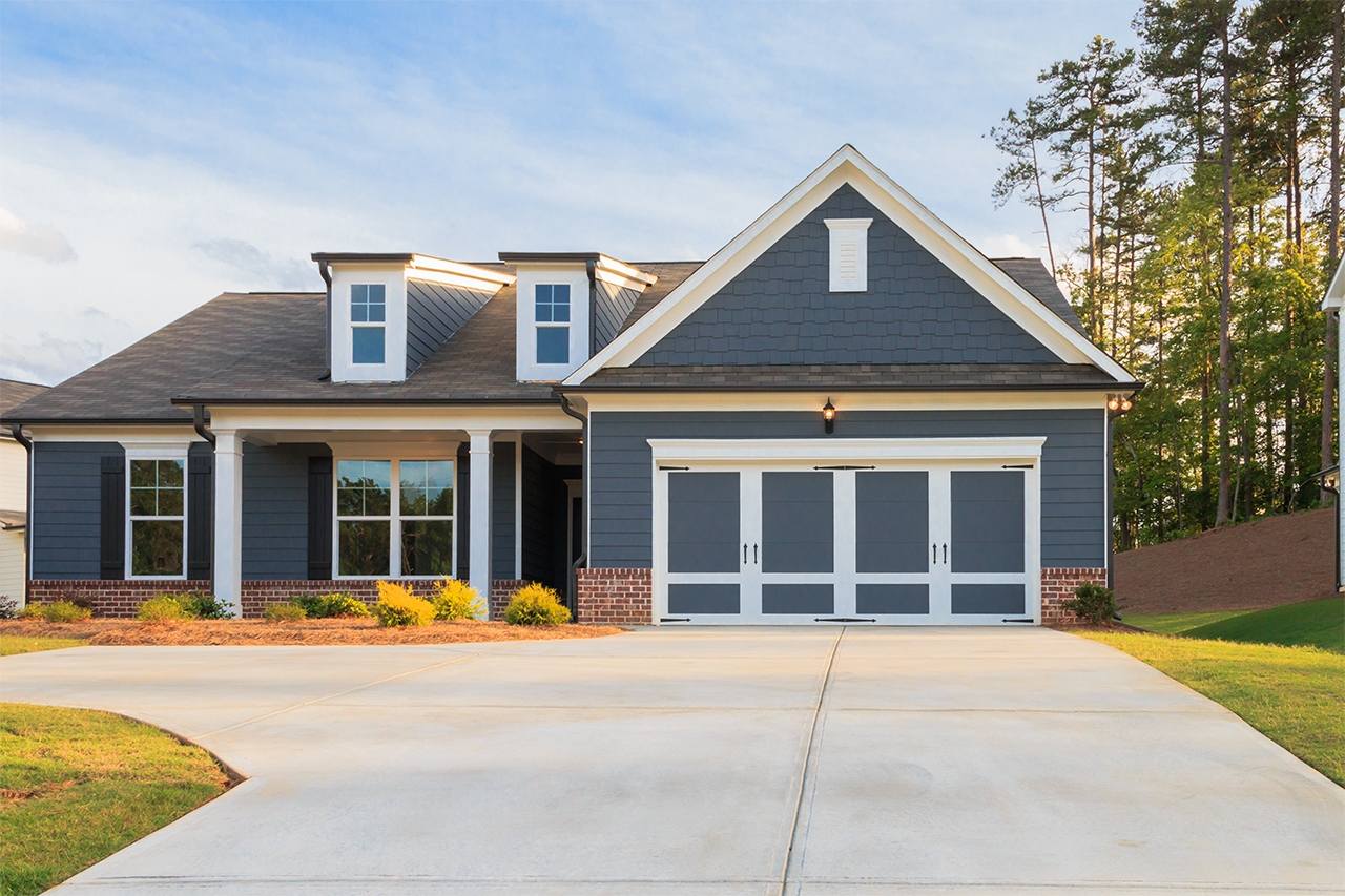 newly installed cement driveway