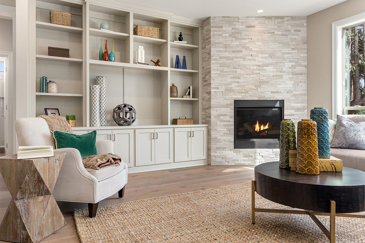 livingroom staged by professional decorator