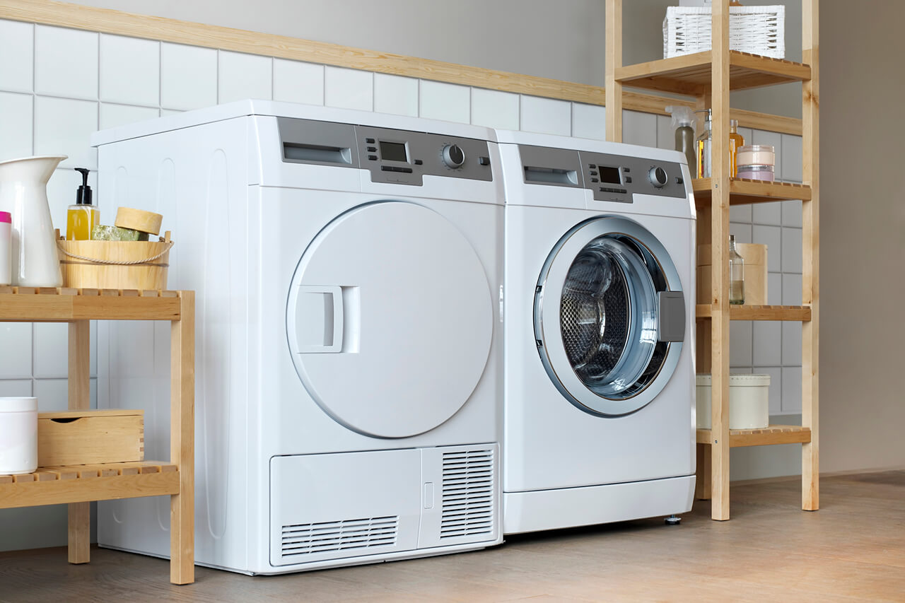 new washer and dryer installed in home