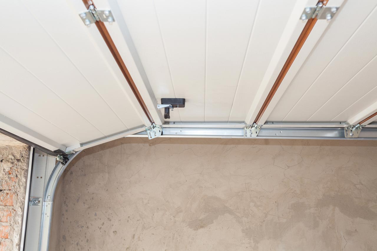 open garage door in home